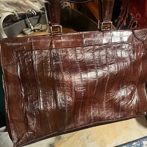 Eel skin laptop travel bag